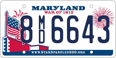 MD license plate 8MD6643