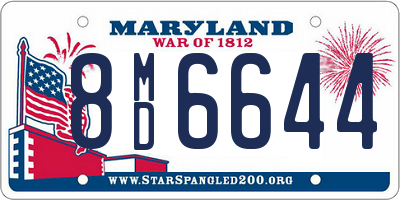 MD license plate 8MD6644