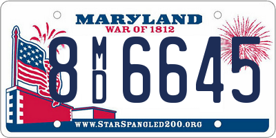 MD license plate 8MD6645