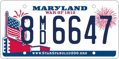 MD license plate 8MD6647