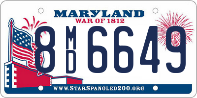 MD license plate 8MD6649