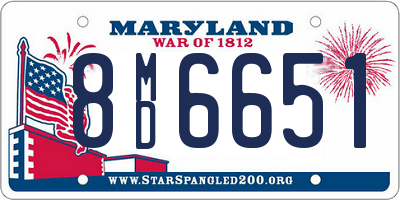 MD license plate 8MD6651