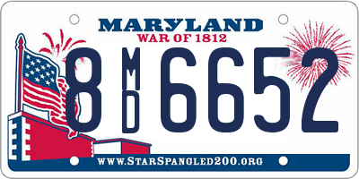 MD license plate 8MD6652