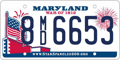 MD license plate 8MD6653