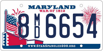 MD license plate 8MD6654