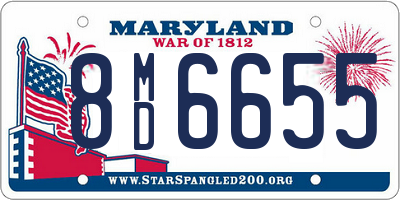 MD license plate 8MD6655