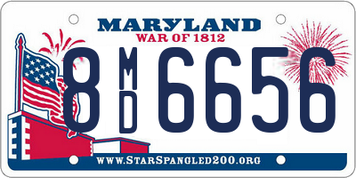 MD license plate 8MD6656