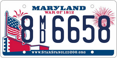 MD license plate 8MD6658