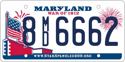 MD license plate 8MD6662