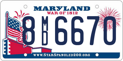 MD license plate 8MD6670