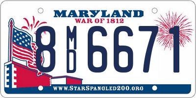 MD license plate 8MD6671