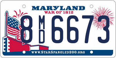 MD license plate 8MD6673