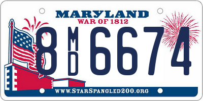 MD license plate 8MD6674