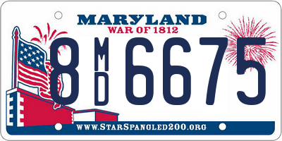 MD license plate 8MD6675