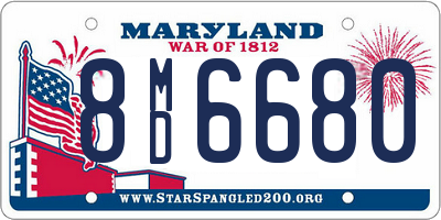 MD license plate 8MD6680