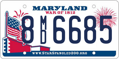 MD license plate 8MD6685