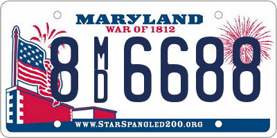 MD license plate 8MD6688