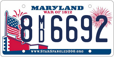 MD license plate 8MD6692