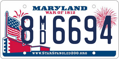 MD license plate 8MD6694