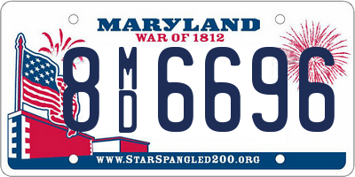 MD license plate 8MD6696