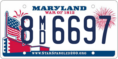 MD license plate 8MD6697