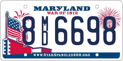 MD license plate 8MD6698