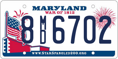 MD license plate 8MD6702