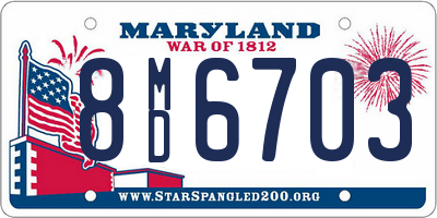 MD license plate 8MD6703