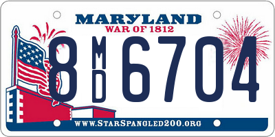 MD license plate 8MD6704