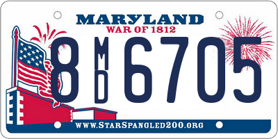 MD license plate 8MD6705