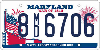 MD license plate 8MD6706