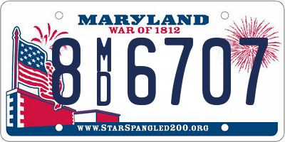 MD license plate 8MD6707