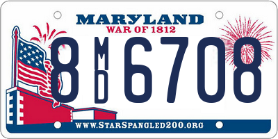 MD license plate 8MD6708