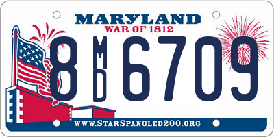 MD license plate 8MD6709