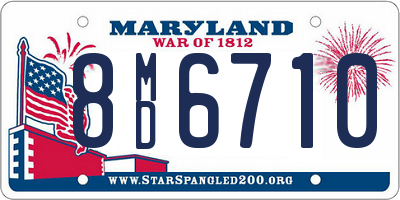 MD license plate 8MD6710