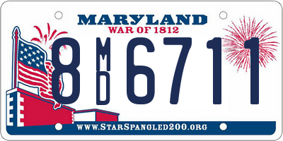 MD license plate 8MD6711