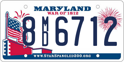 MD license plate 8MD6712