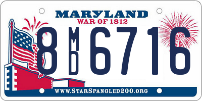 MD license plate 8MD6716