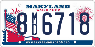 MD license plate 8MD6718