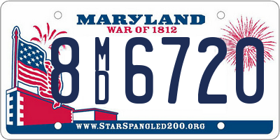 MD license plate 8MD6720