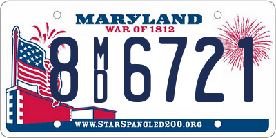 MD license plate 8MD6721