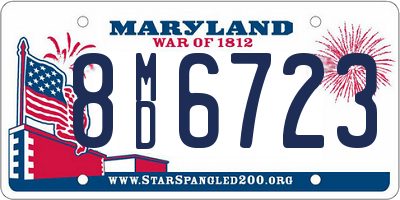 MD license plate 8MD6723