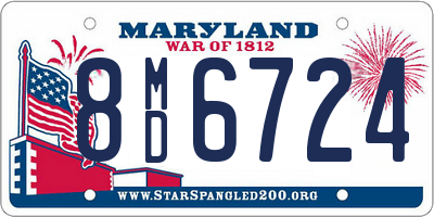 MD license plate 8MD6724