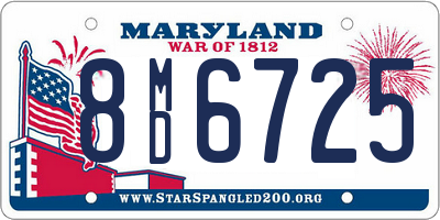 MD license plate 8MD6725