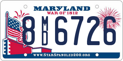 MD license plate 8MD6726