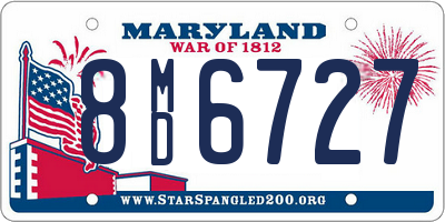 MD license plate 8MD6727