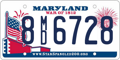 MD license plate 8MD6728