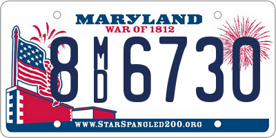 MD license plate 8MD6730