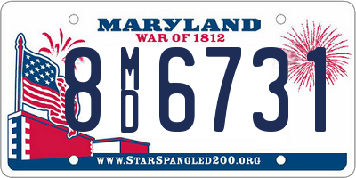 MD license plate 8MD6731