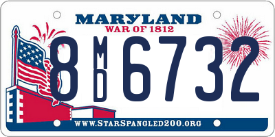 MD license plate 8MD6732